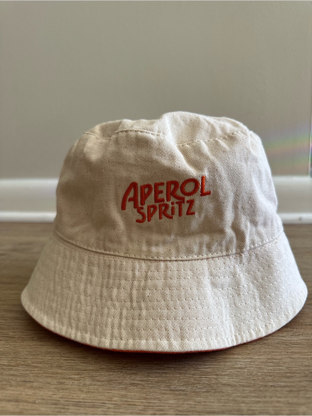 Aperol Spritz Orange/Beige Reversible Logo Bucket Hat - Picture 5 of 6